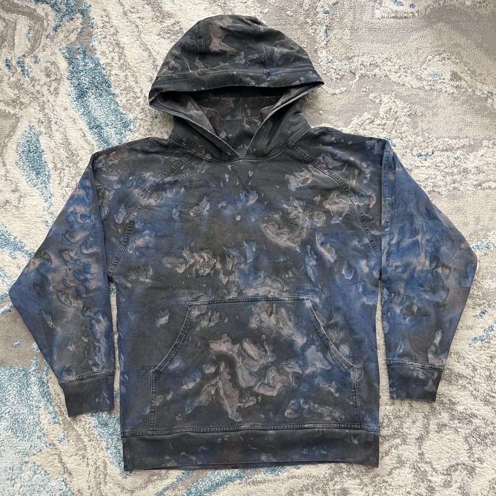Lululemon LA Pullover Hoodie Watercolor Wash Lunar Rock Black Larkspur Size 4 S